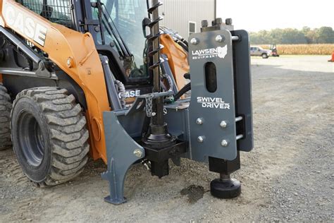 setting 6 post with skid steer|Tamping t.